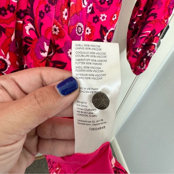 NWT Anthropologie Maeve Pink Floral Wrap Mini Dress - Picture 11 of 13